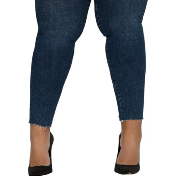 NWT Good American Good Legs Skinny Jeans w/ Raw Chewed Hem Size 16 - Picture 6 of 9